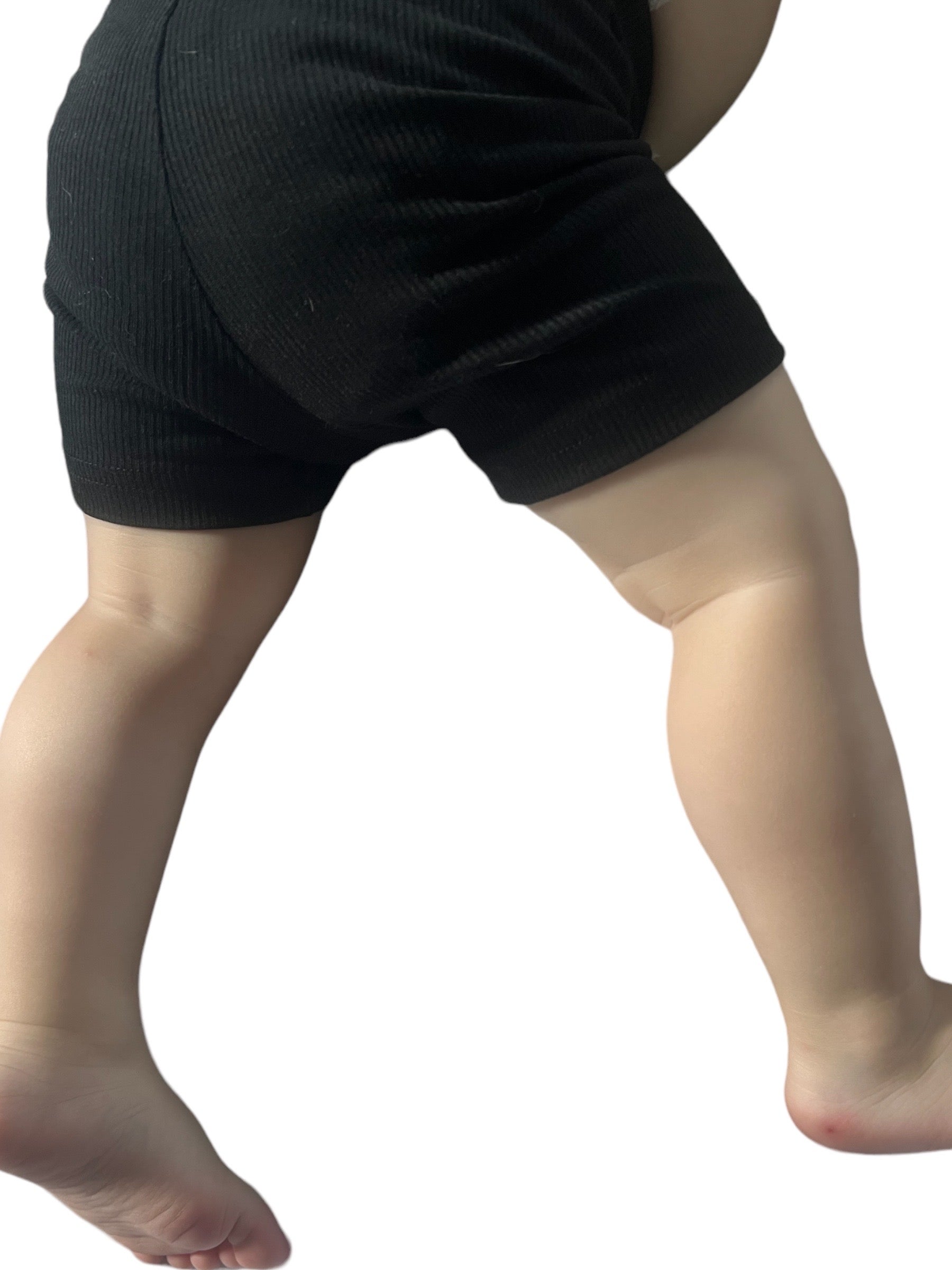 Black | bamboo biker short