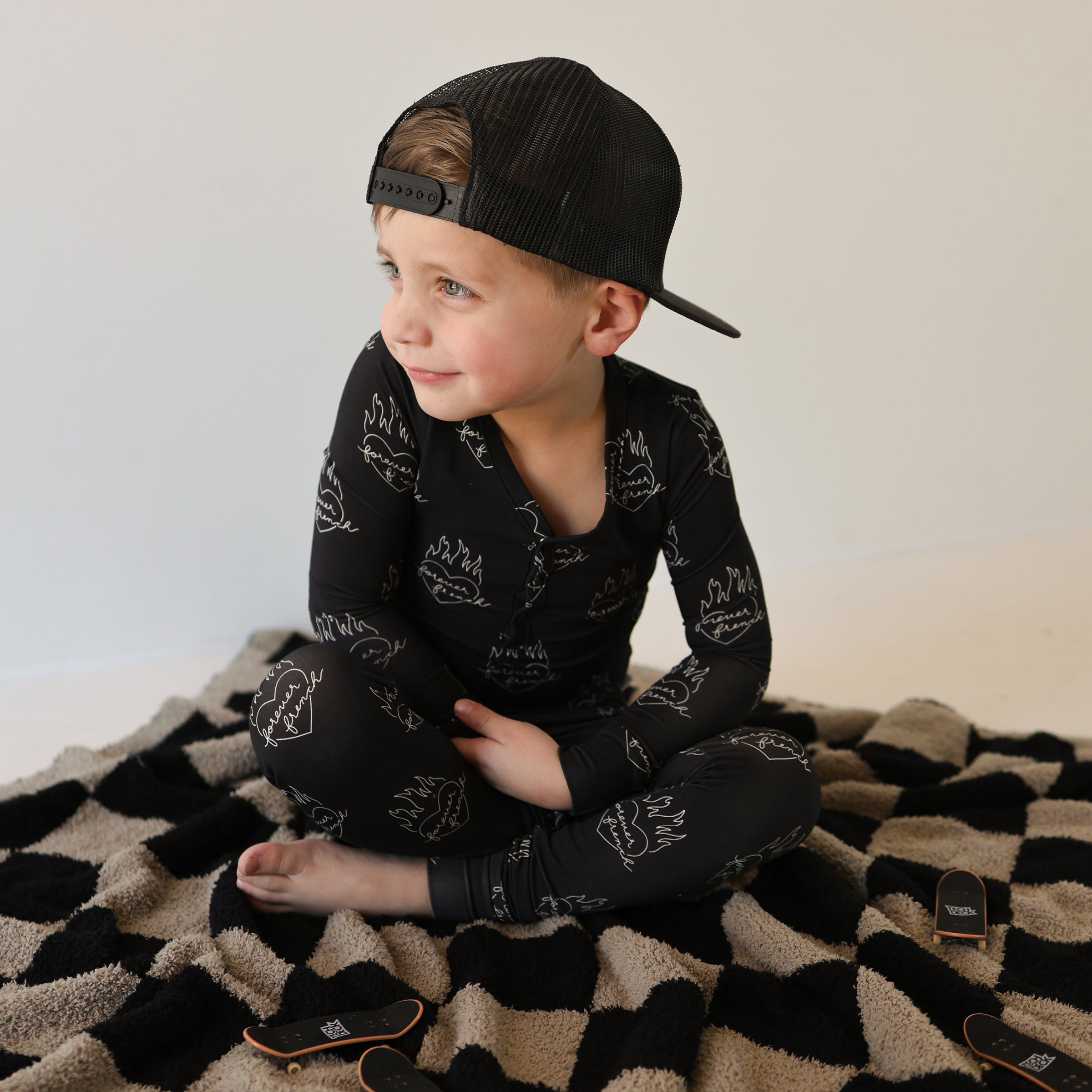 Bamboo Two Piece Pajamas | Flaming Hearts