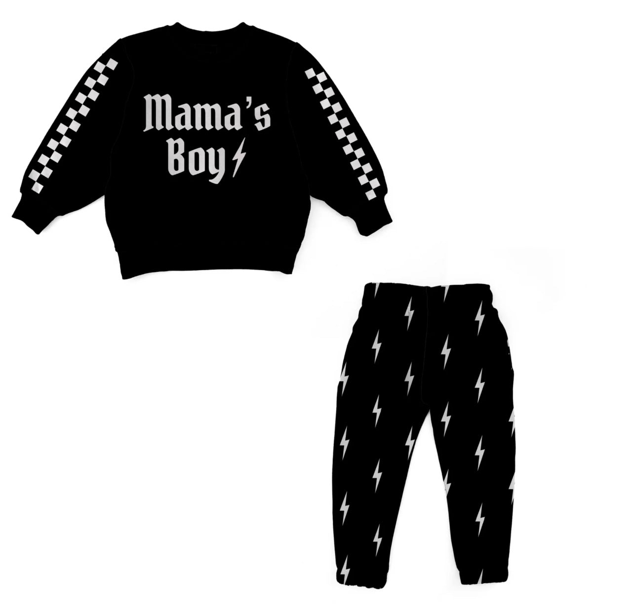 Mama’s boy | black oversized sweat set