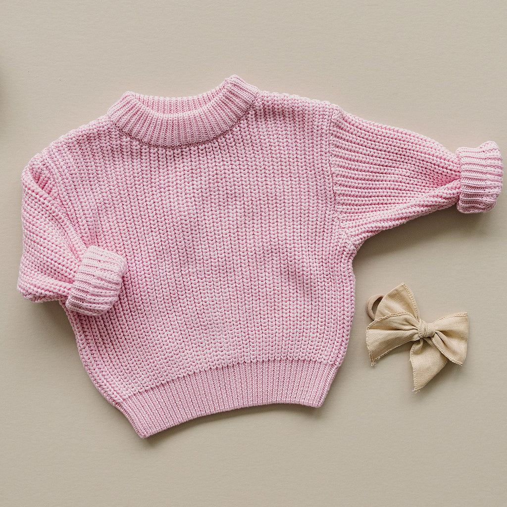 Chunky Knit Sweater | Pink