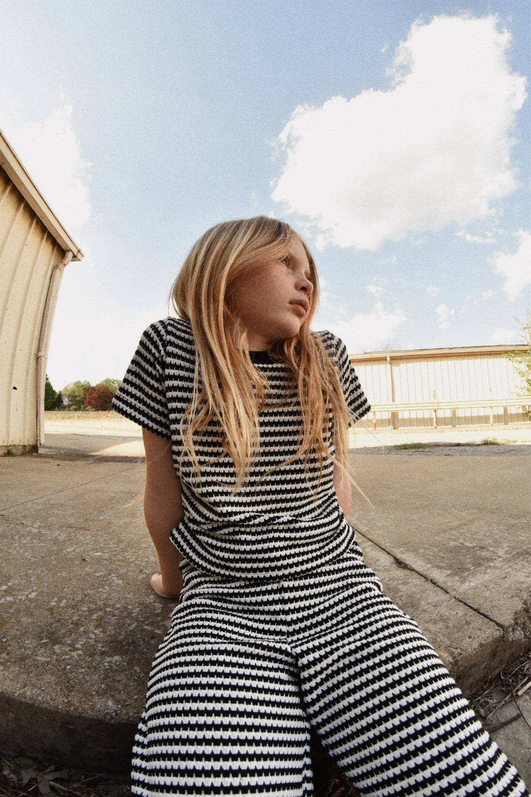 Girls stripe set
