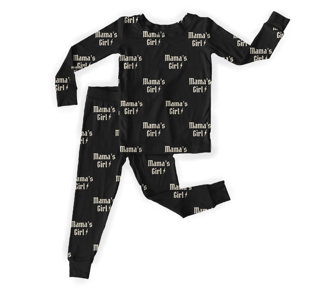 Mamas girl | charcoal bamboo pajamas