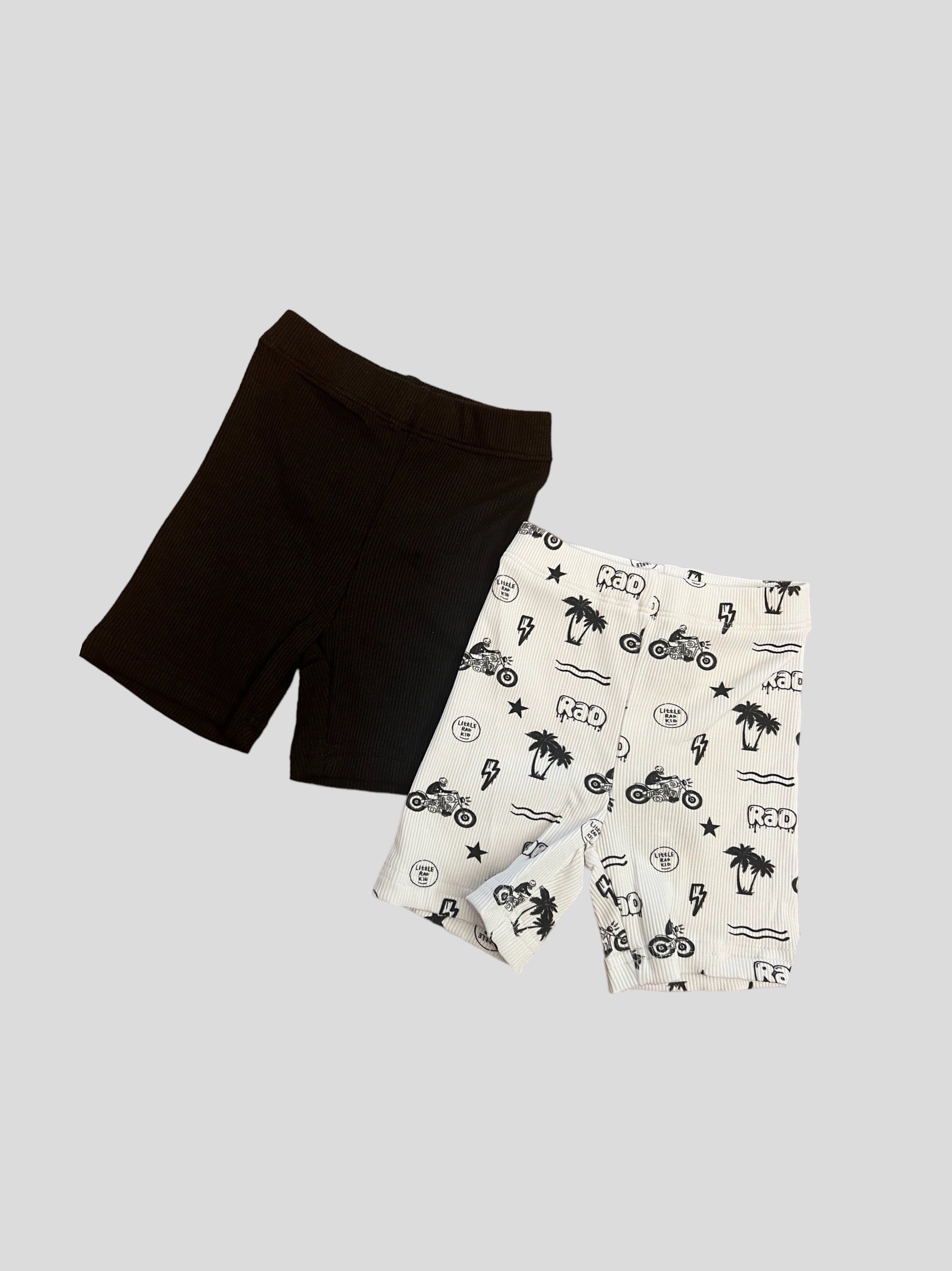 Black | bamboo biker short