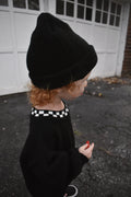 Check collar sweater