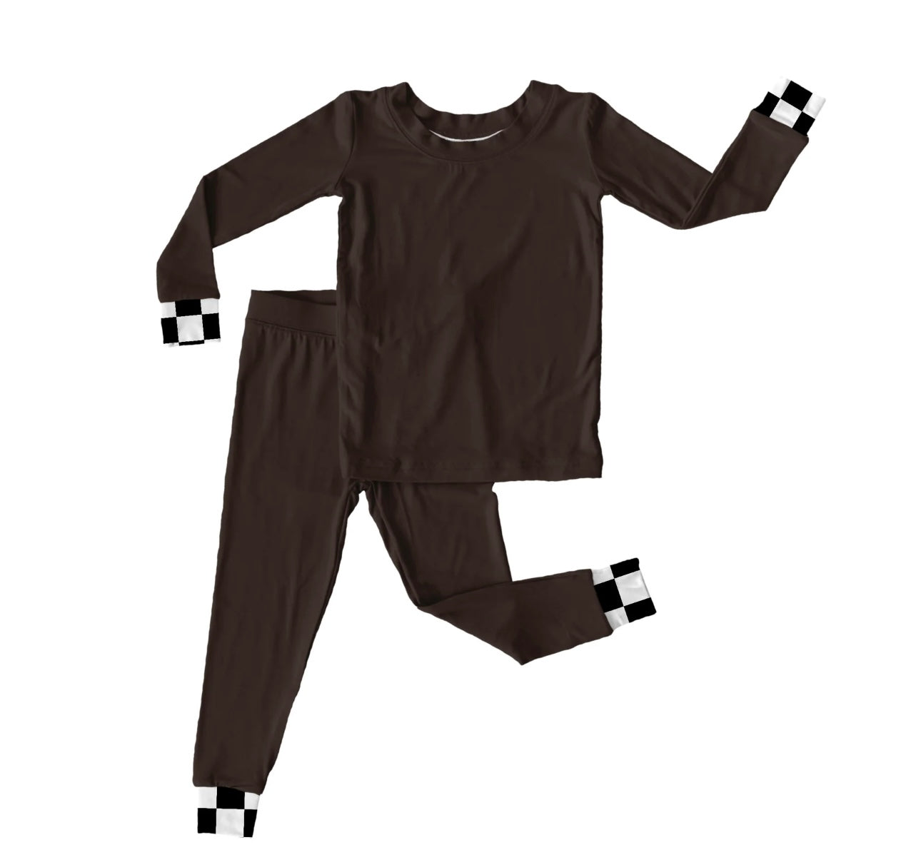 Ribbed chocolate brown | bamboo pajamas