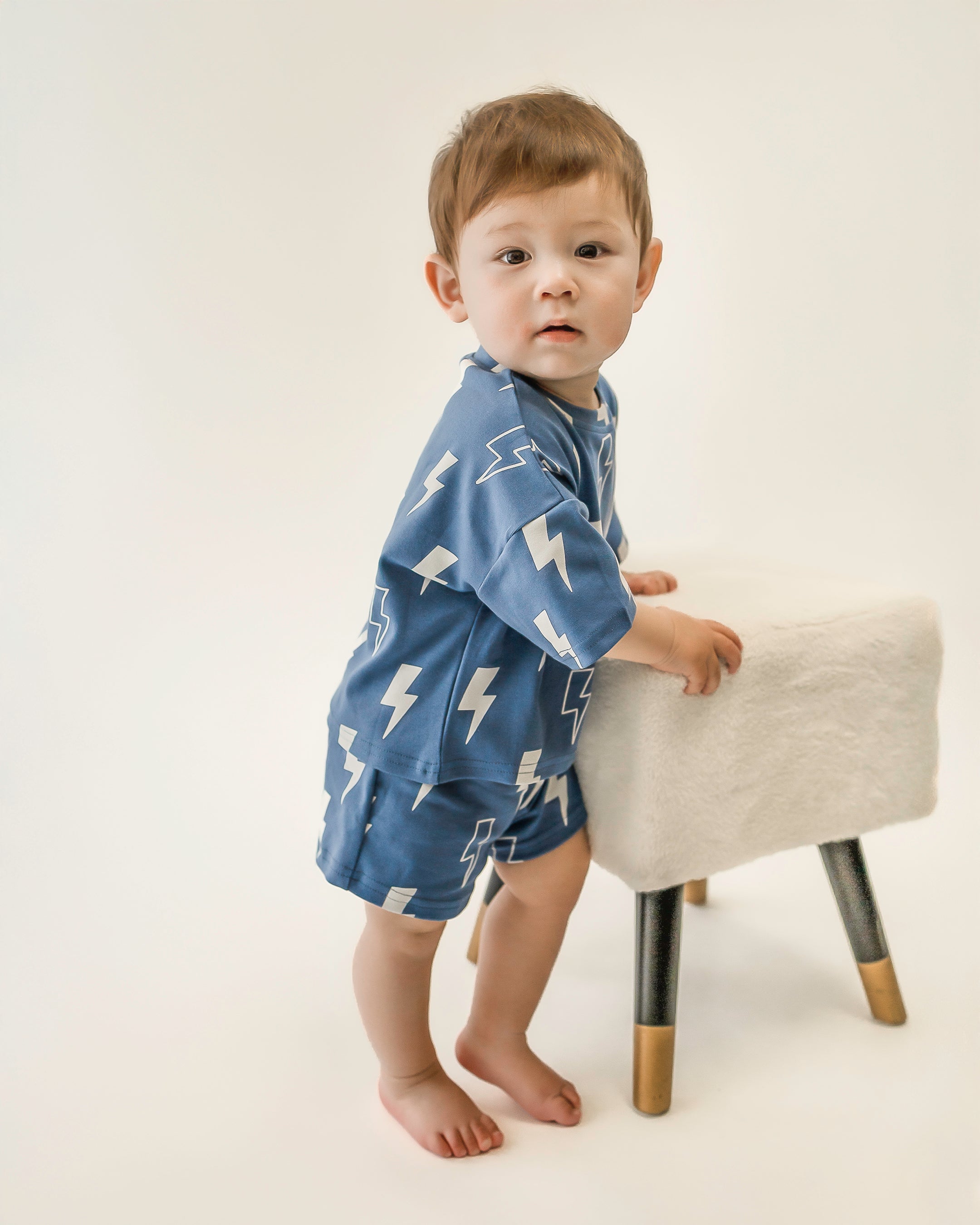 Shorts Set | Blue Bolts