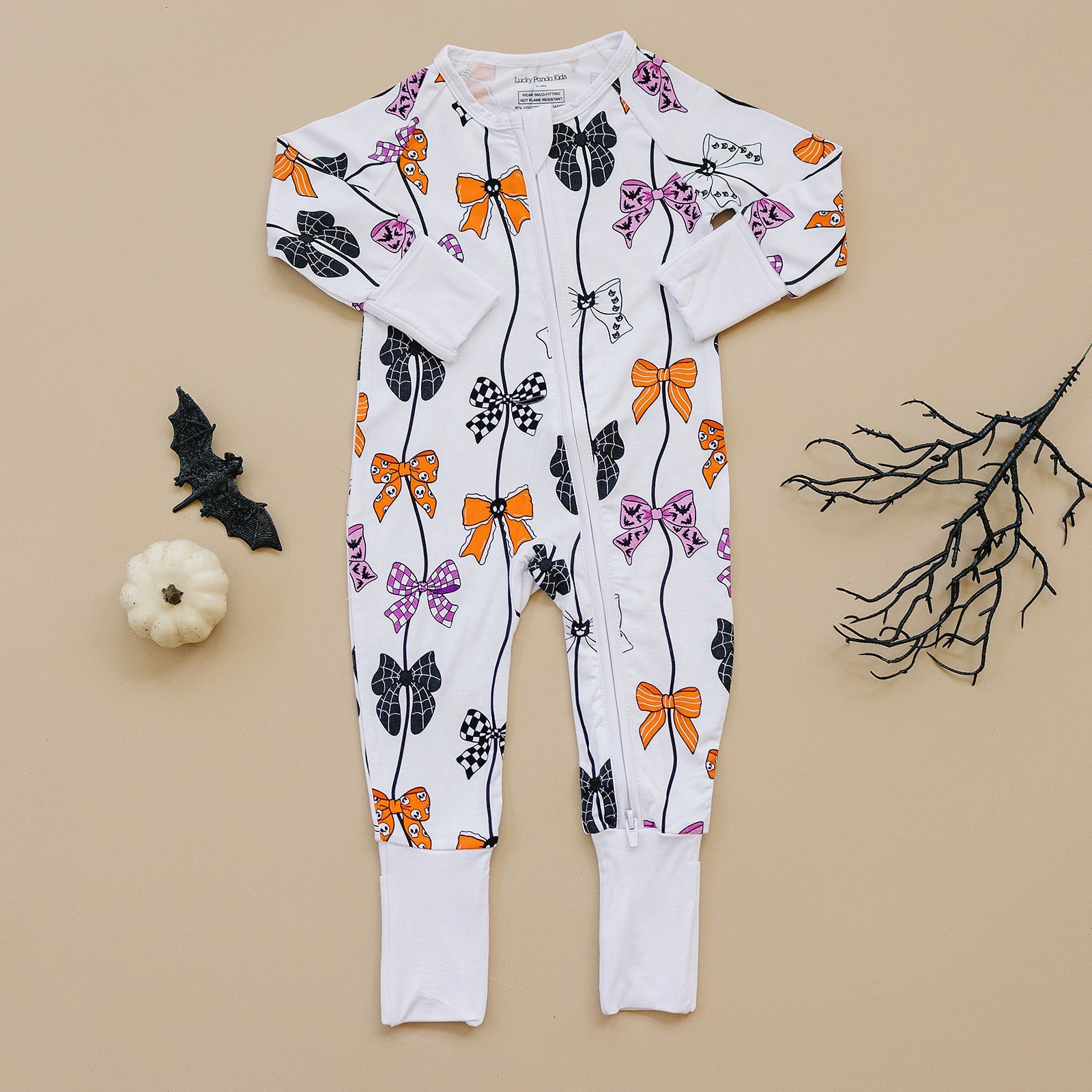 Bamboo Zip Romper | Spooky Bows