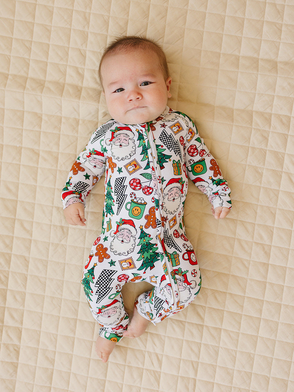 Bamboo Zip Romper | Christmas Vibes