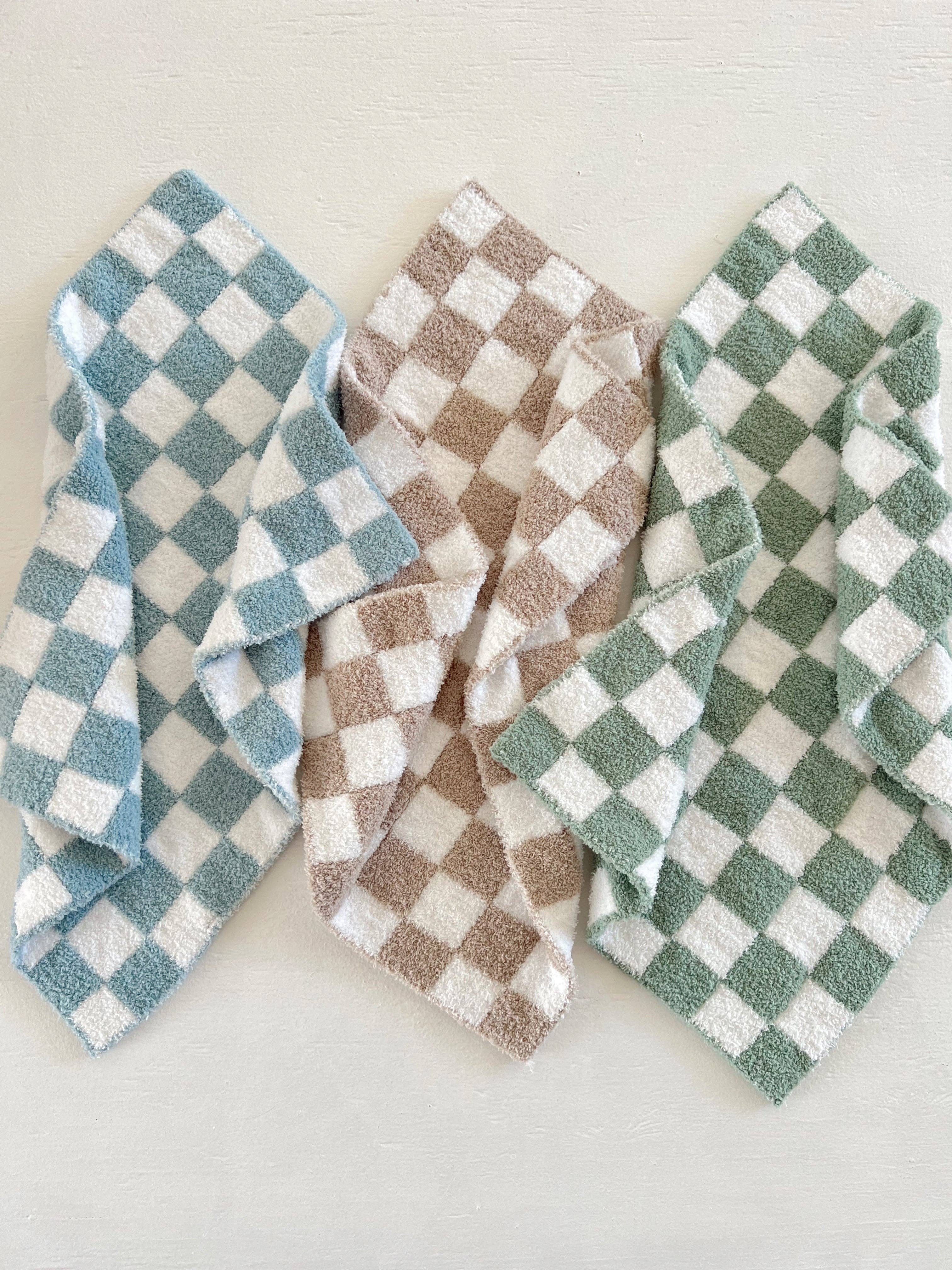 Phufy® Bliss Checkerboard Mini Blanket, Sage