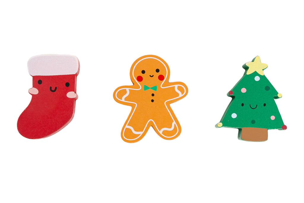 Wooden Christmas Holiday Puzzle, Montessori Learning Toy