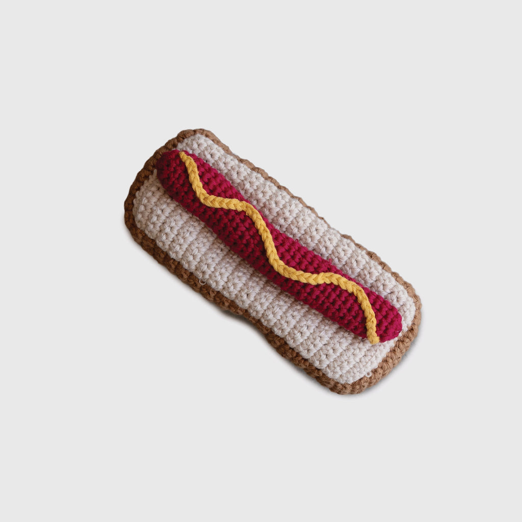 Knit Rattle | Hot Dog