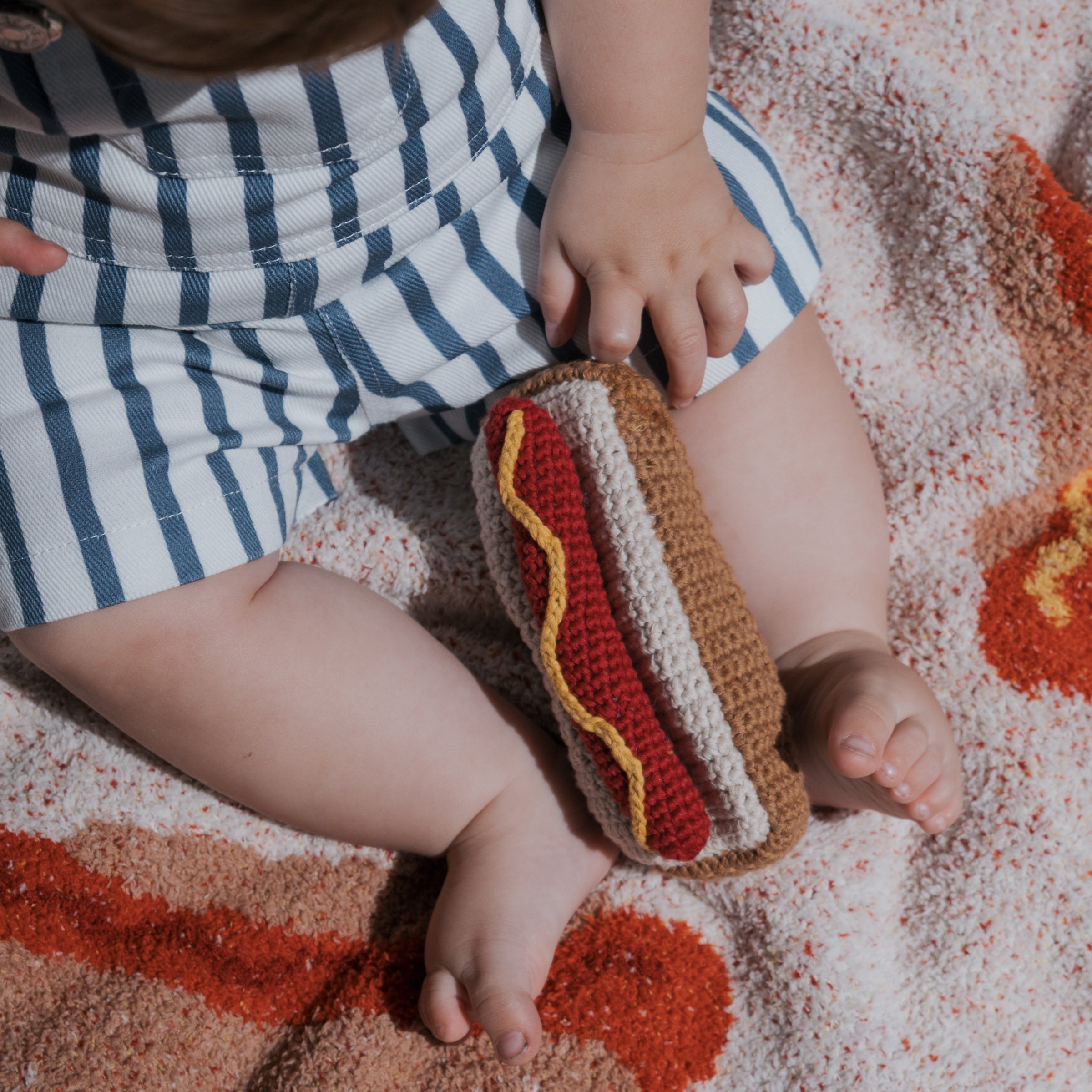 Knit Rattle | Hot Dog