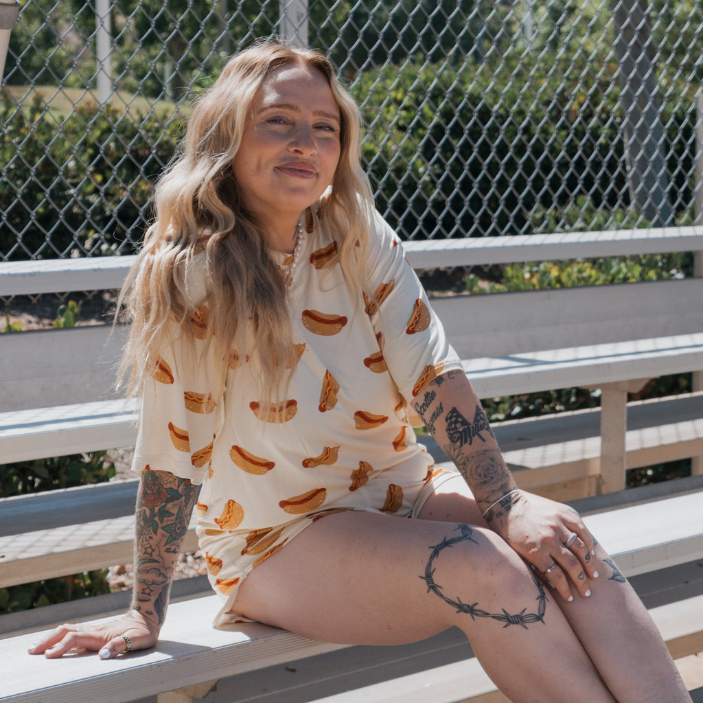 Women's Bamboo Short Set | Hot Dogs