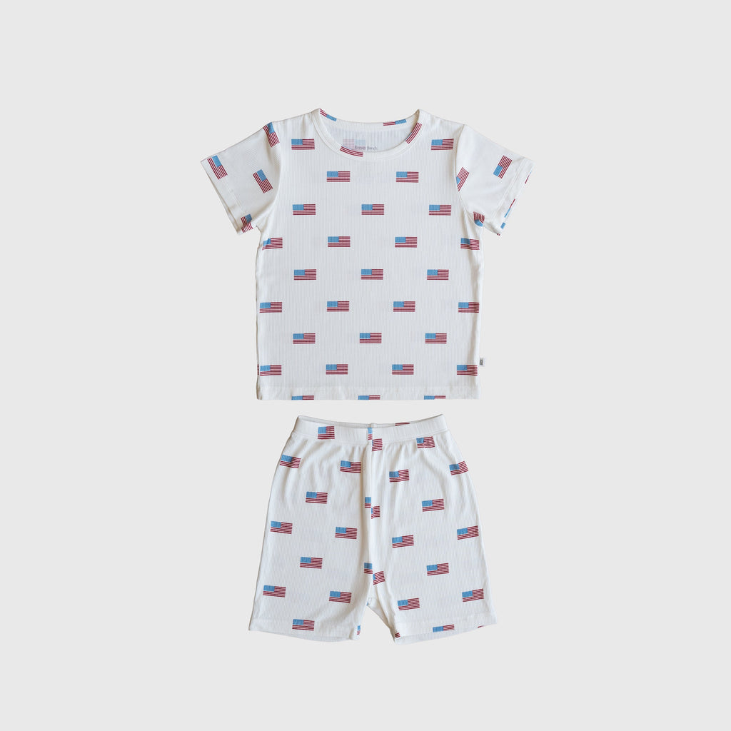 Bamboo Short Set | Americana Ribbed